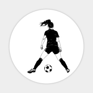 Female Soccer Player Magnet